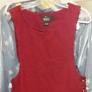 Vintage Woolrich Red Denim Jumper Dress